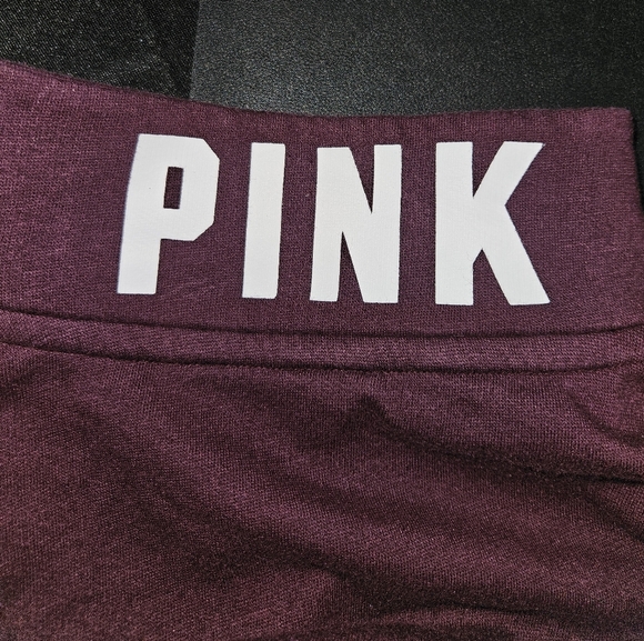 PINK Victoria's Secret Quarter-zip Pullover Plum Sweatshirt Size M - Picture 3 of 5